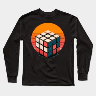 Retro speed cube puzzle Long Sleeve T-Shirt